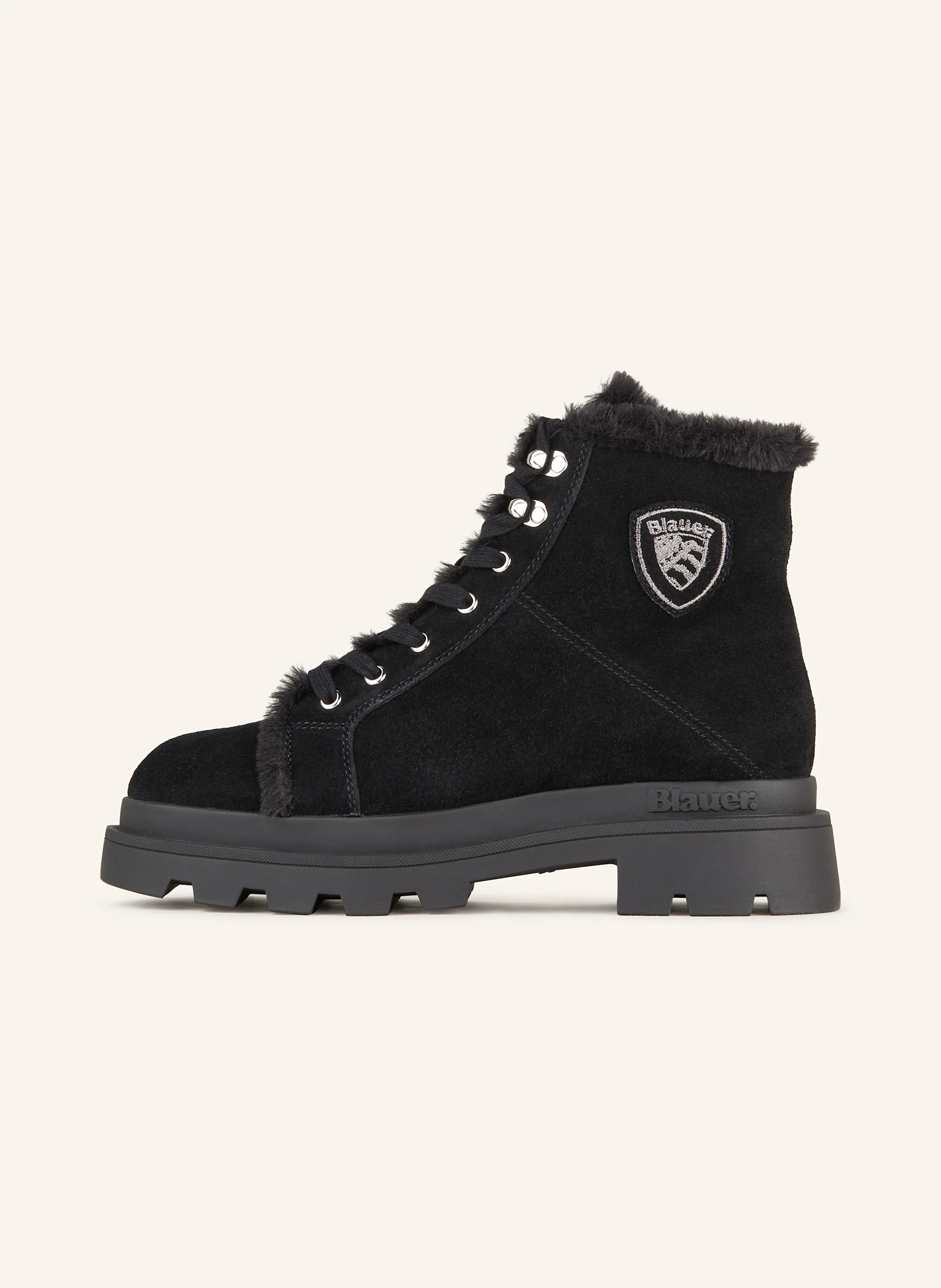 Blauer Schnürboots