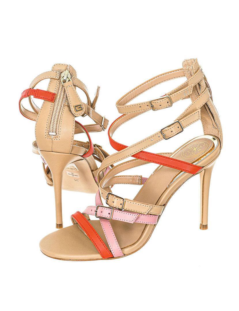 Beige High Heel Sandals