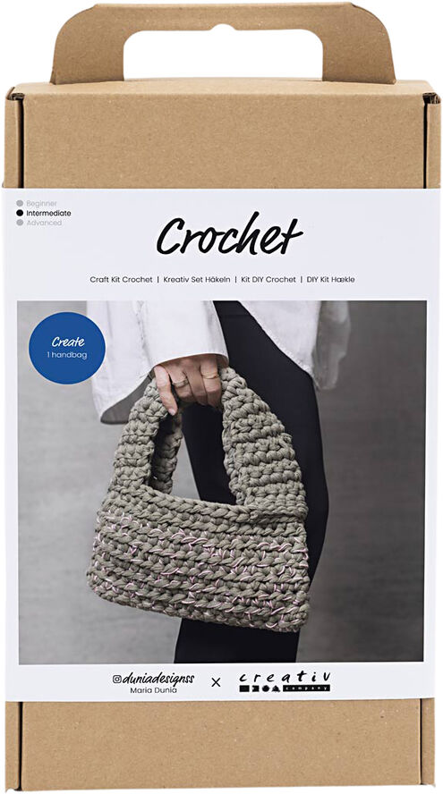 Creativ Company DIY Kit Hækle, Chunky taske