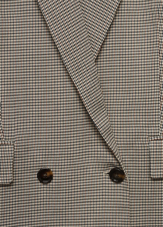MANGO Double-breasted blazer Brown