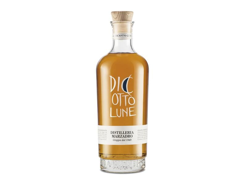 Marzadro Grappa Le 18 Lune 0.5 l Würziger Weinbrand aus Italien