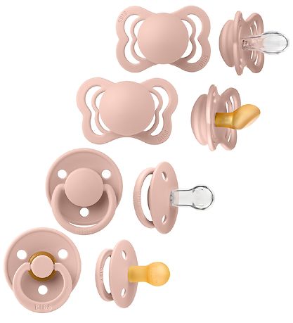 BIBS Schnuller - Try-it-Kollektion - 4er-Pack - Gr. 1 - Blush