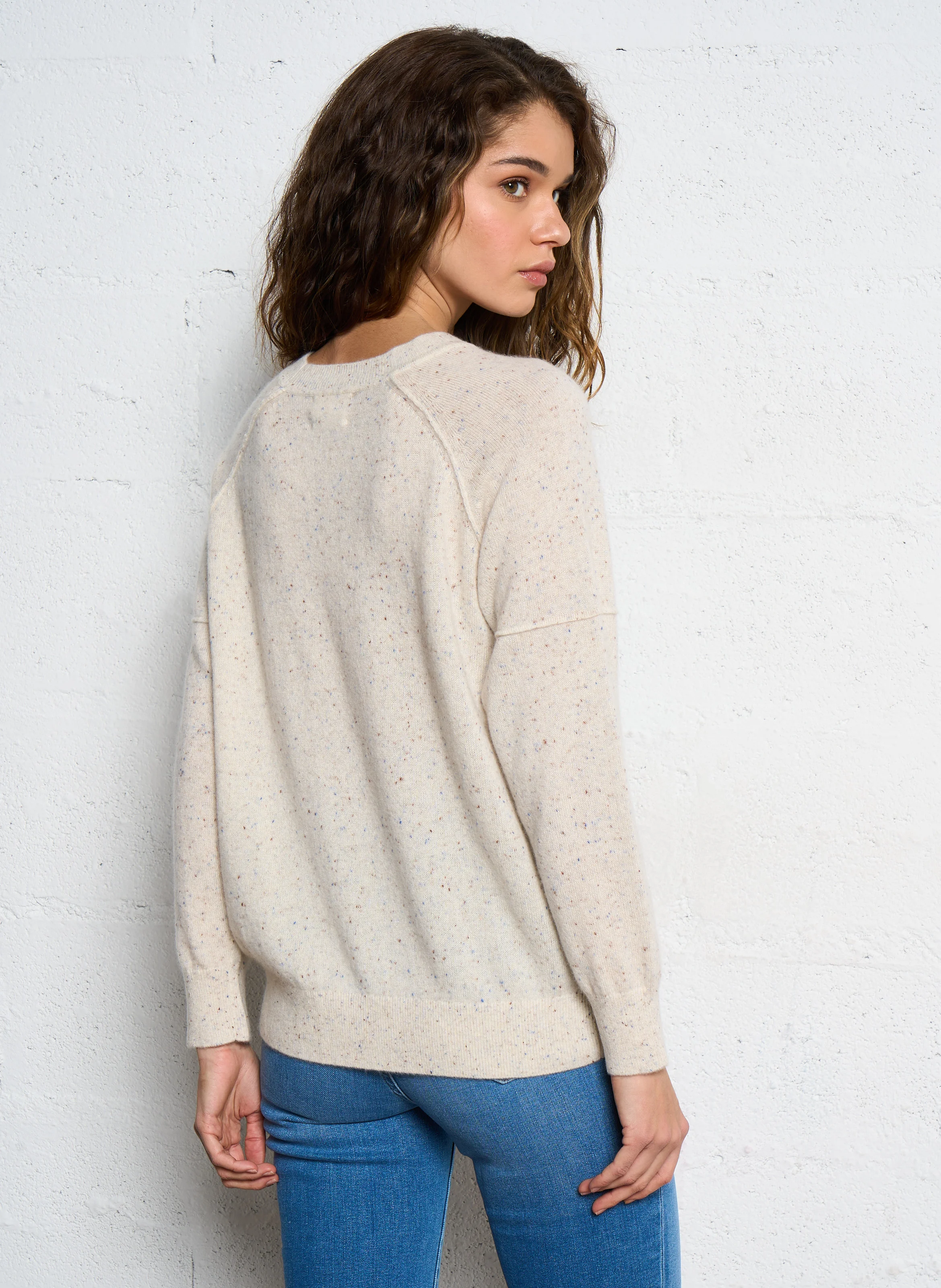 ARY BIS - Pull col rond en cachemire | Blanc