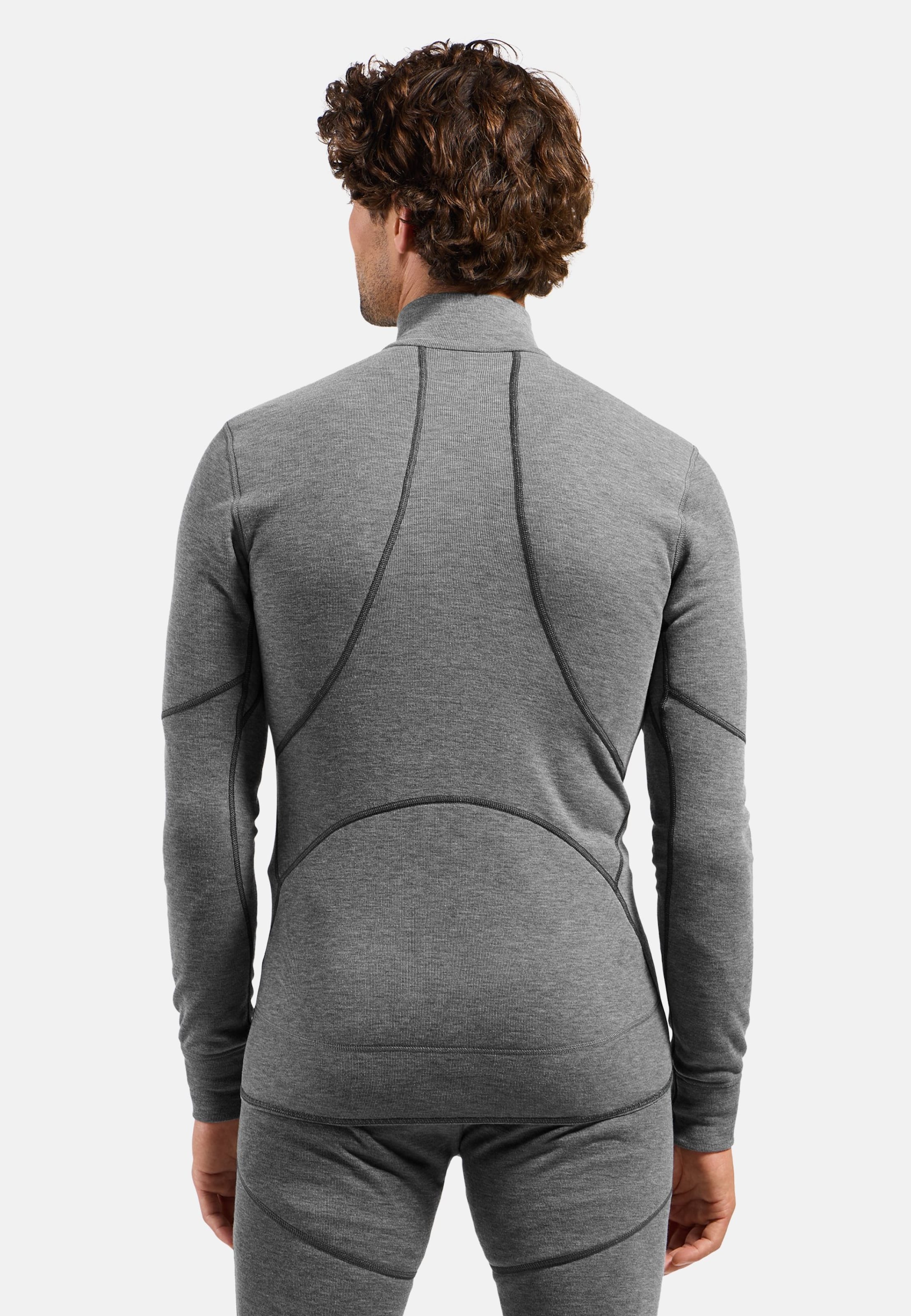 Active X-Warm Base Layer Half Zip in odlo steel grey melange
