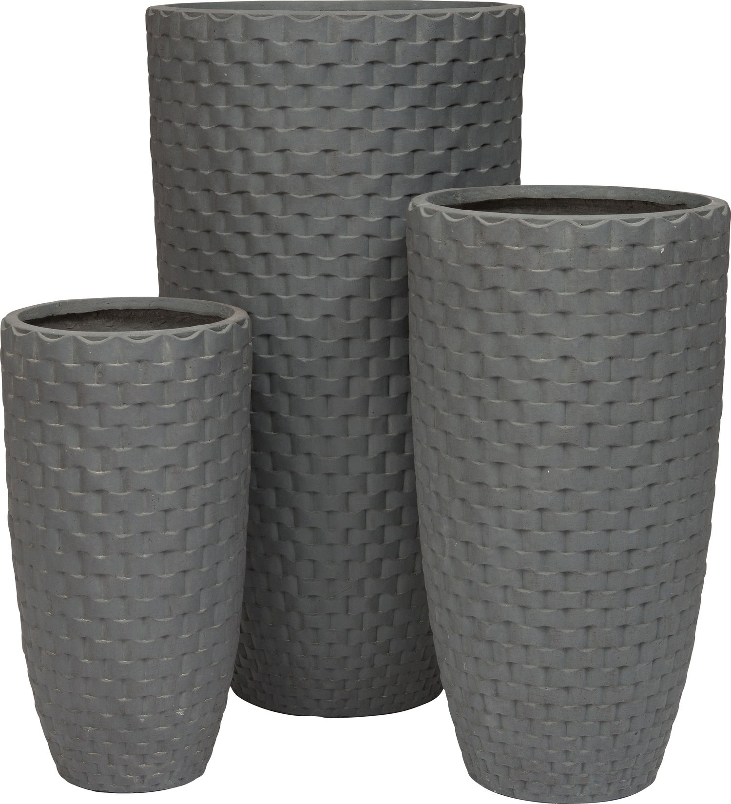 Intratuin bloempot Wicker antraciet D 54 H 100 cm