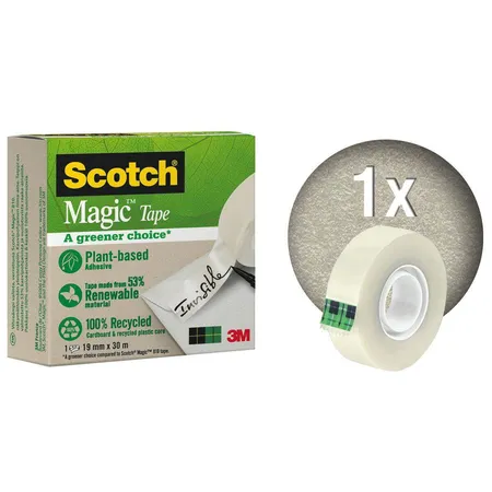 Scotch® Magic™ A greener choice Klebeband 90091930, 19 mm x 30 m, transparent, 1 Rolle