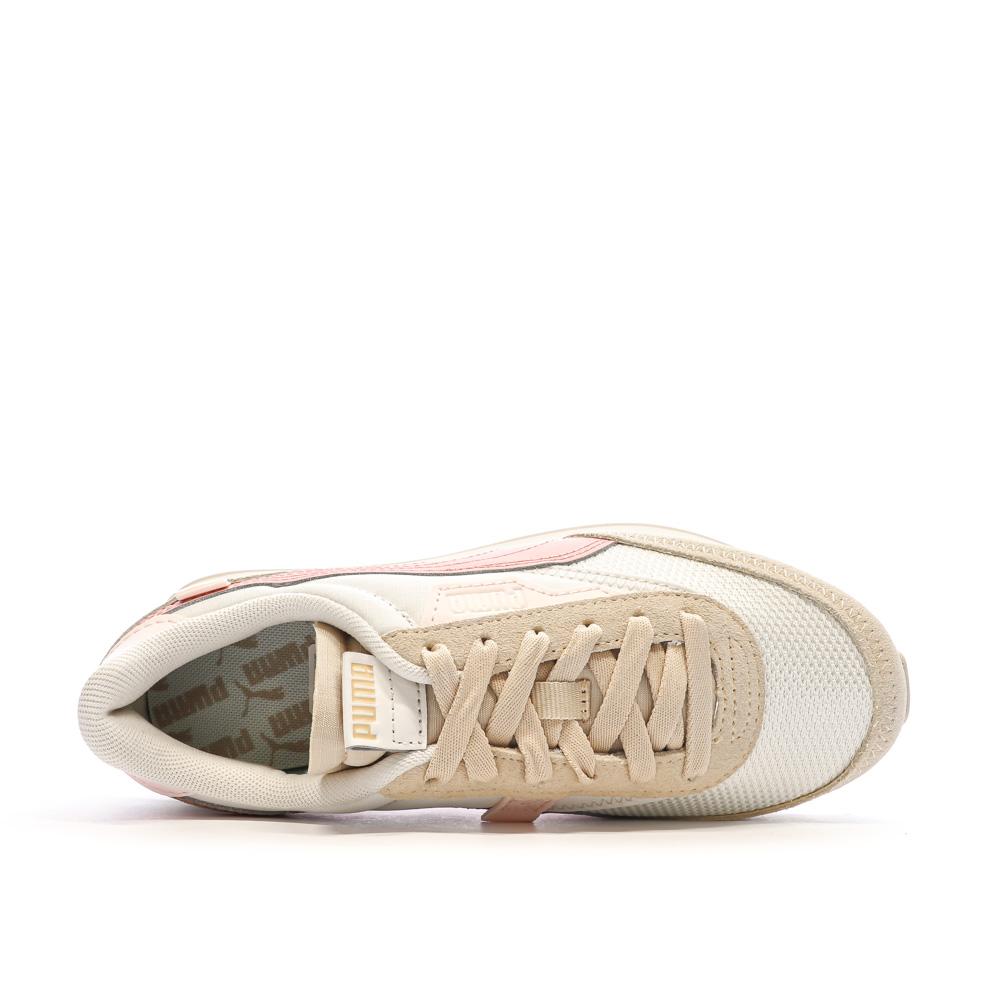 Puma Baskets Écru/Rose Femme Puma Future Rider