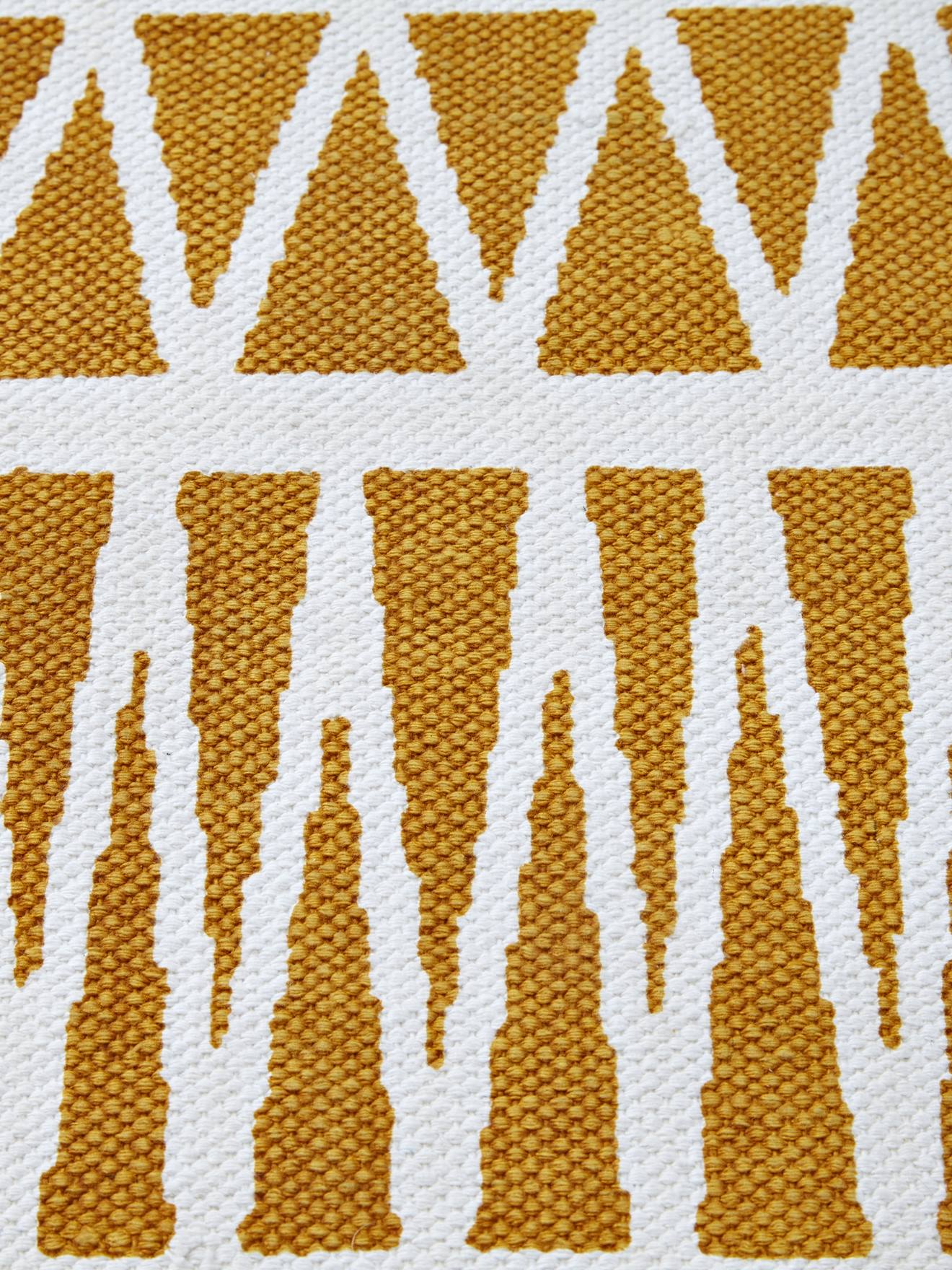 tapete gráfico com estampa amarela média