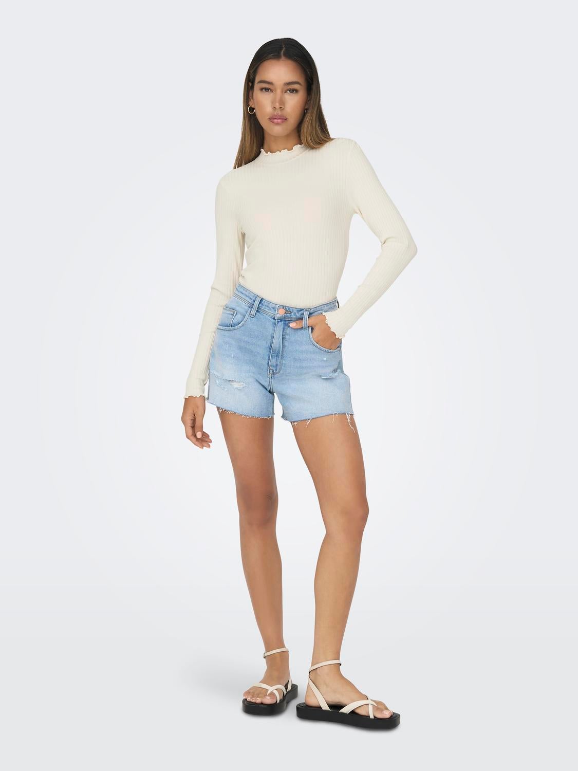 JDYFRANSISKA Top Whitecap Gray