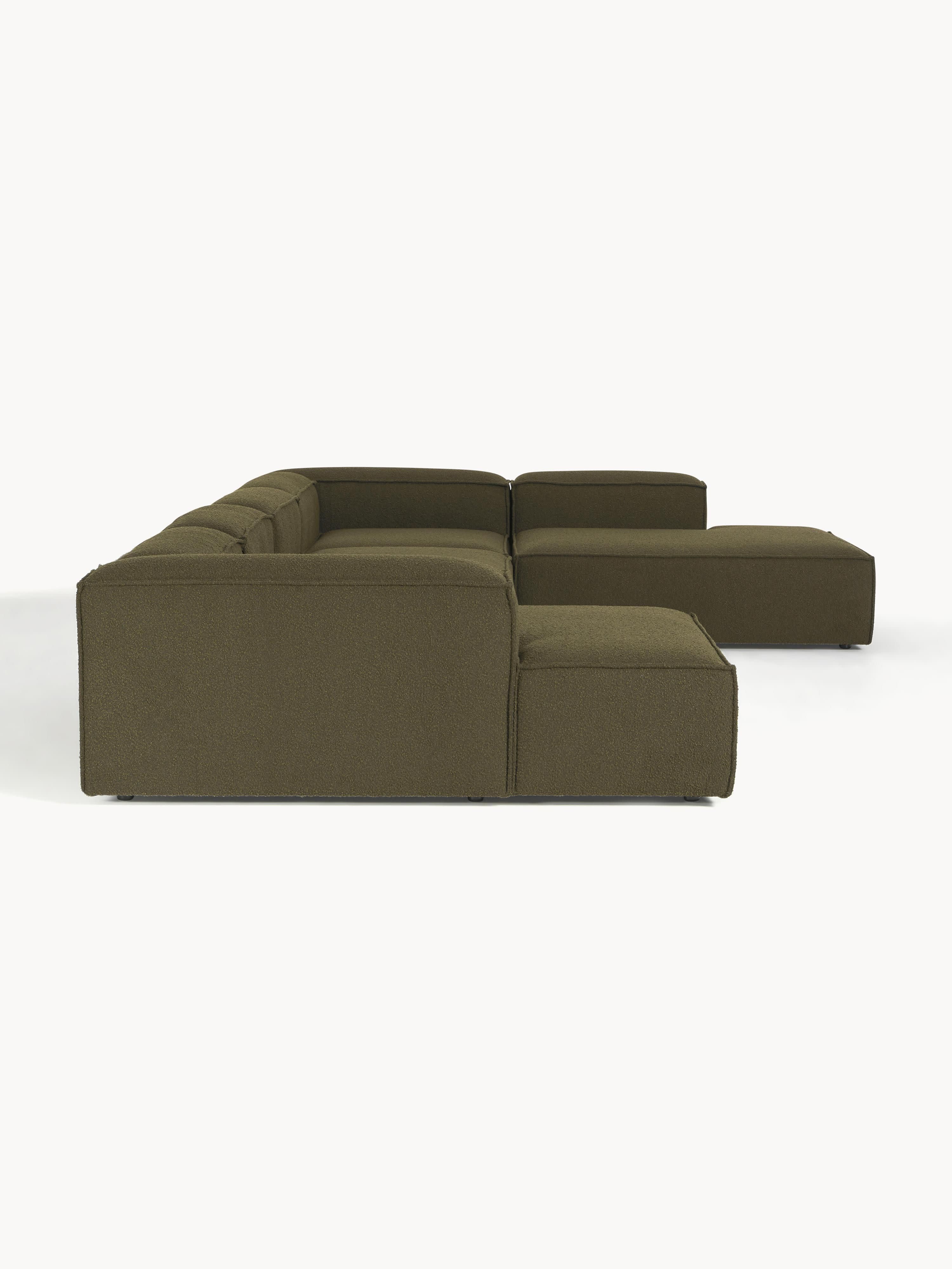 Modulaire U-bank Lennon uit bouclé