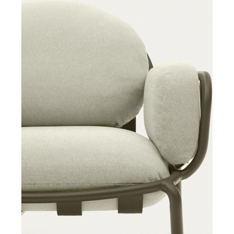 Fauteuil de jardin Joncols en aluminium finition peinture verte