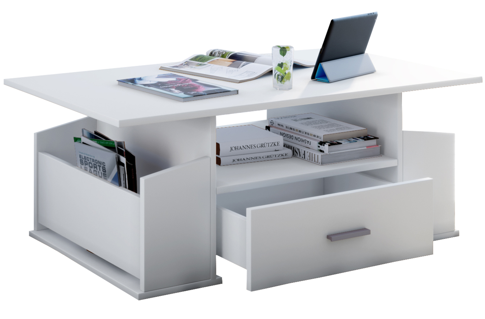 Couchtisch JUNATA - weiß - 110 cm breit
