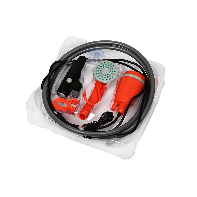 Campingdusche mit Tauchpumpe orange