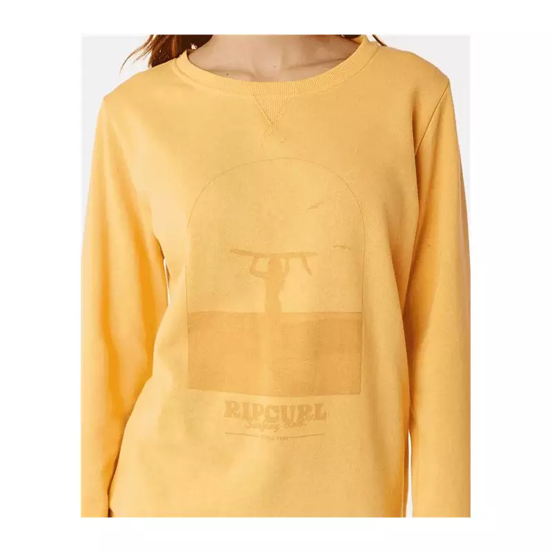 Sweat femme RIPCURL Re-Entry Crew Pastel Orange