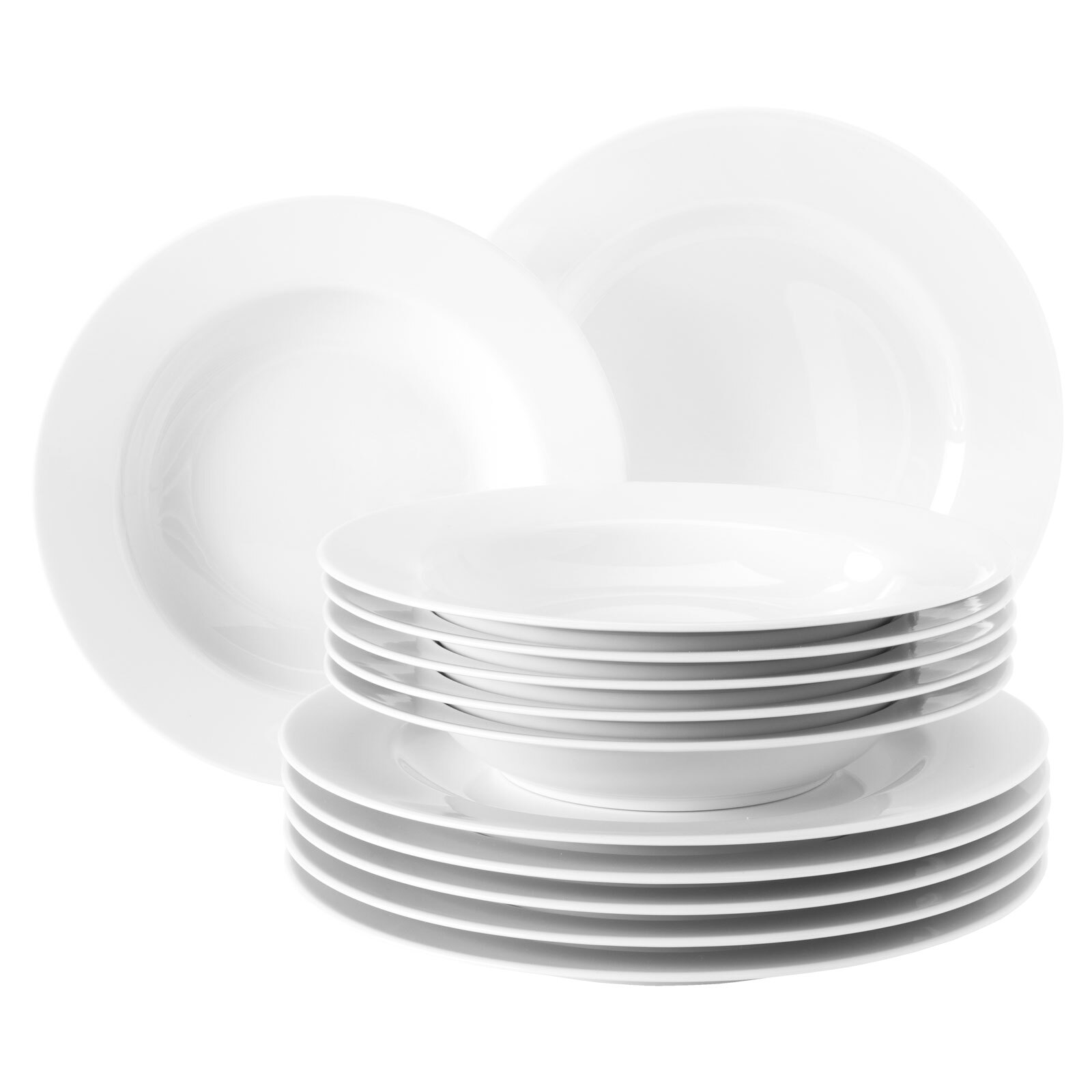 Seltmann Weiden Tafelservice Rondo Liane Weiß 12er Set