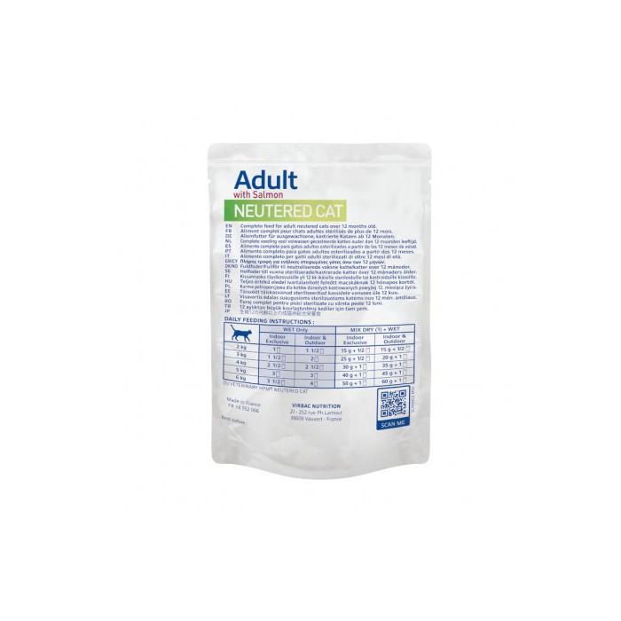 VIRBAC VETERINARY HPM Physiologique Adult Neutered Cat