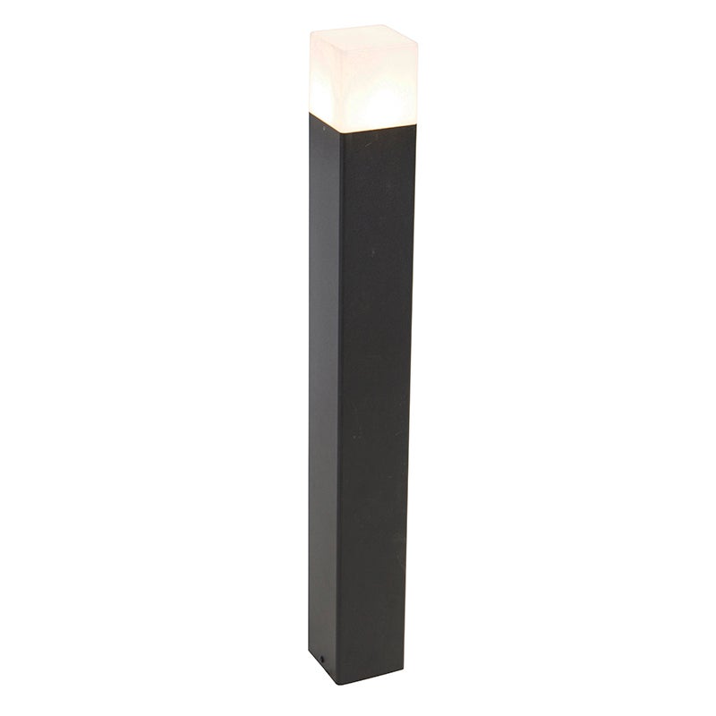 Staande buitenlamp, zwart met opaalwitte kap, 70 cm - Denemarken