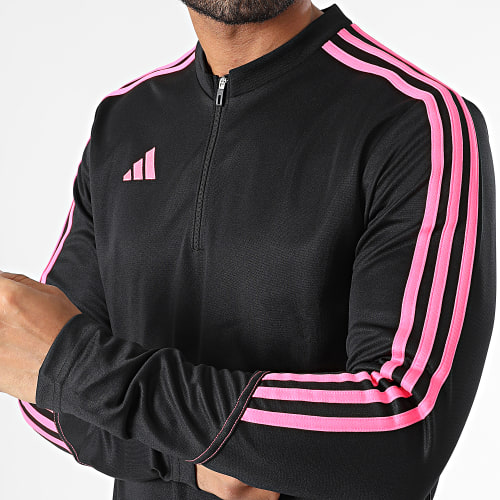 Tee Shirt Manches Longues A Bandes Tiro 23 IL9551 Noir