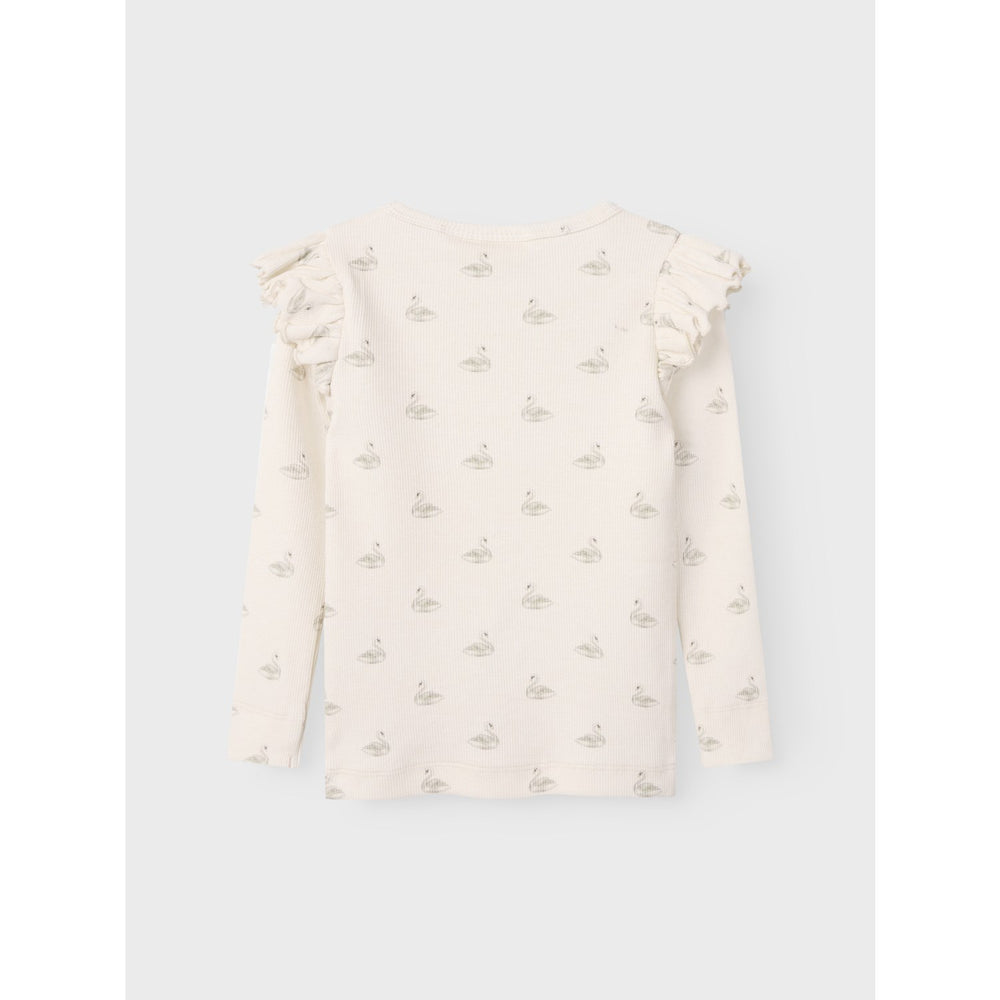 Køb Lil'Atelier Pastel Parchment Swan Nmfgavo Eko Ls Slim Top Lil Noos