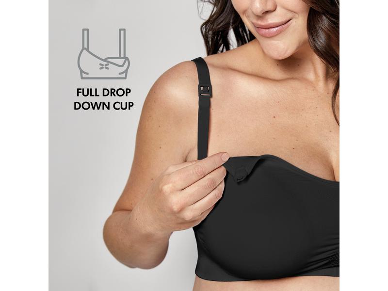 MEDELA Still-BH Keep Cool Ultra Schwarz Gr. XL Atmungsaktiver Schwangerschafts- und Still-BH