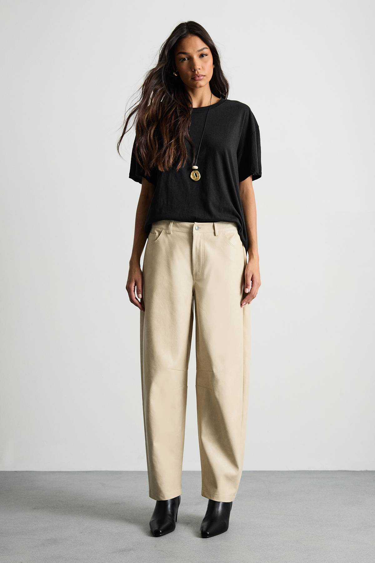 Warehouse Pantalon en synthétique à Jambes Évasées