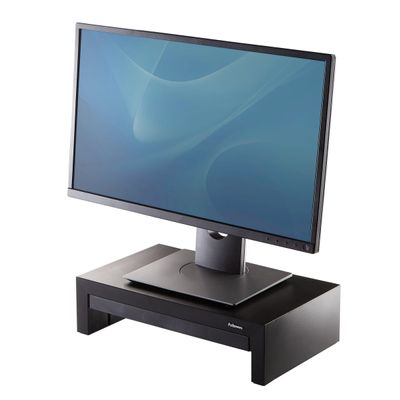 Fellowes Designer Suites - Support pour écran jusqu'à 21'' - réglable en hauteur - avec rangement - surface antidérapante
