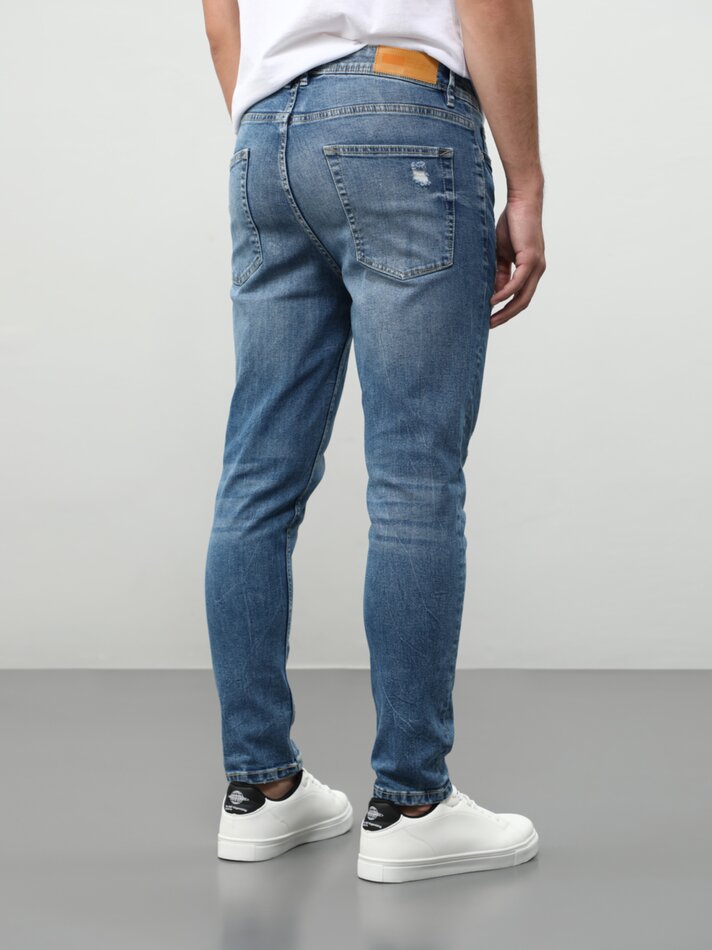 Calça jeans skinny confortável cor cenoura - Índigo