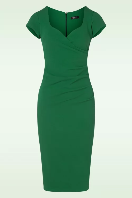 Vintage Chic for Topvintage Violetta penciljurk in smaragdgroen