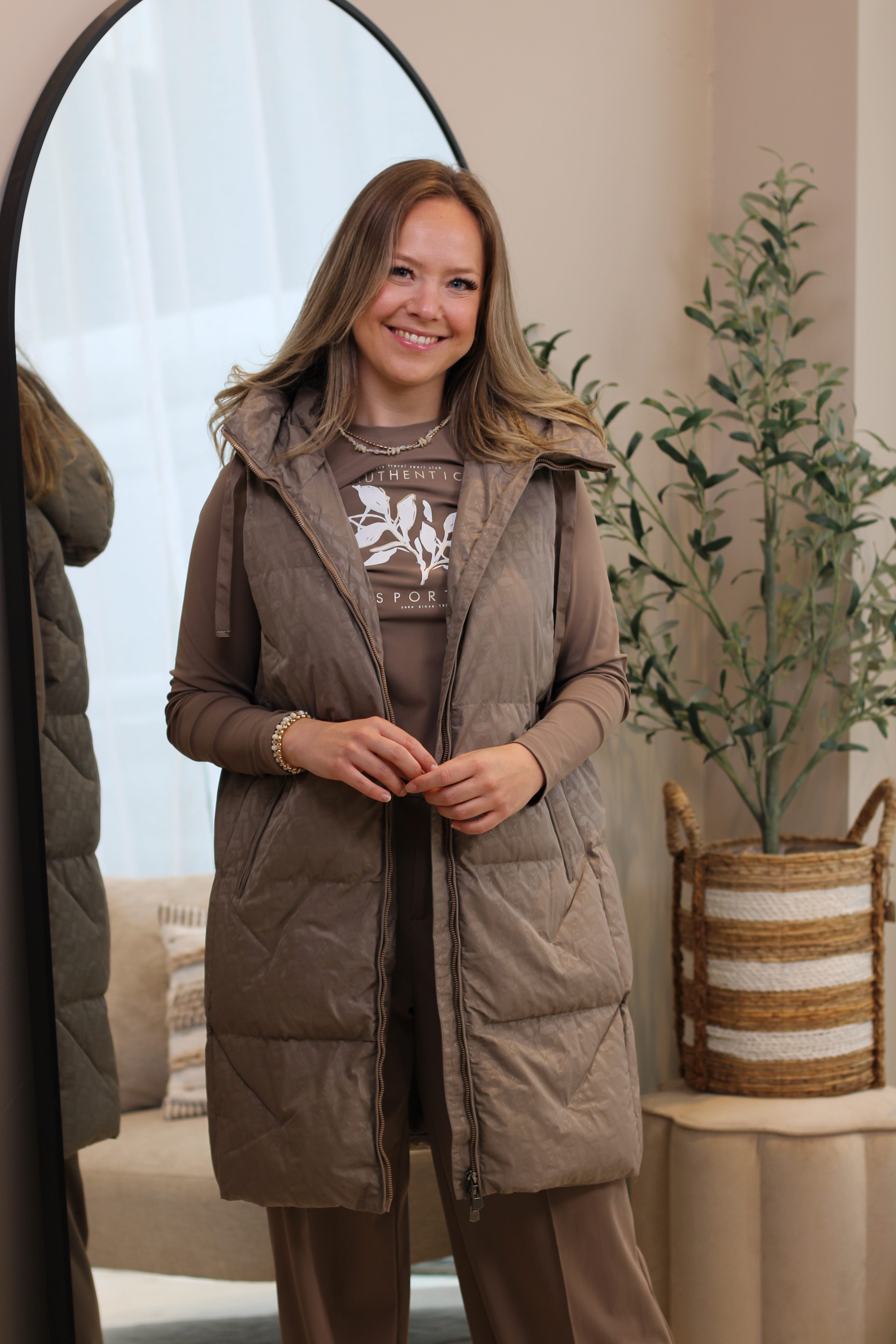 Zoso - Marleen Padded Bodywarmer - Mocha