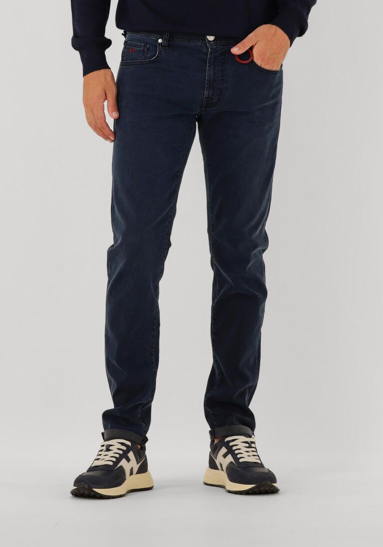 donkerblauwe tramarossa slim fit jeans michelangelo