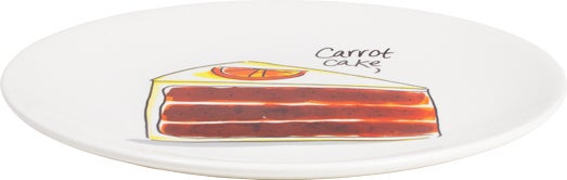 Blond Amsterdam gebaksbord Even Bijkletsen carrot cake D 18 H 1,5 cm