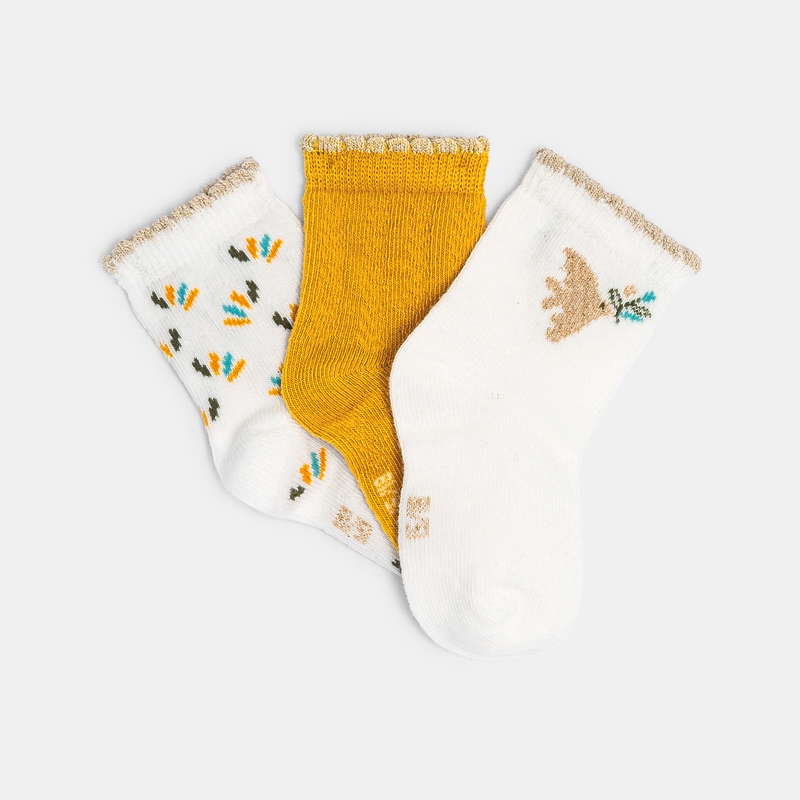 Chaussettes finitions fantaisie bébé fille
