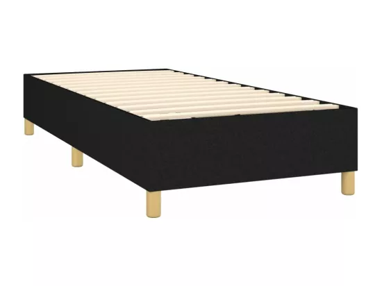 Sommier tapissier avec matelas et LED Noir 90x190 cm Tissu