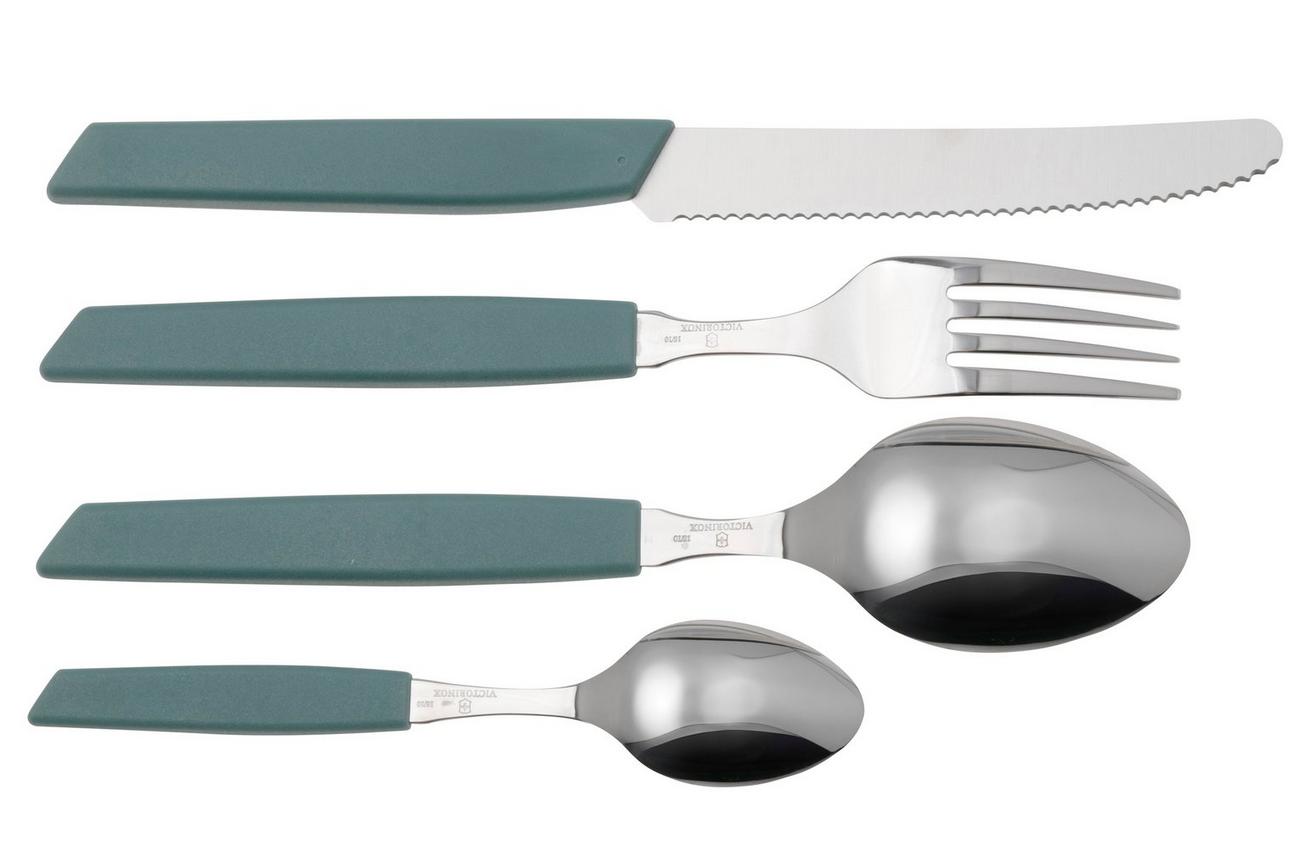 Victorinox Swiss Modern 6.9096.11W43.24, 24-delige bestekset met tomatenmes, groen