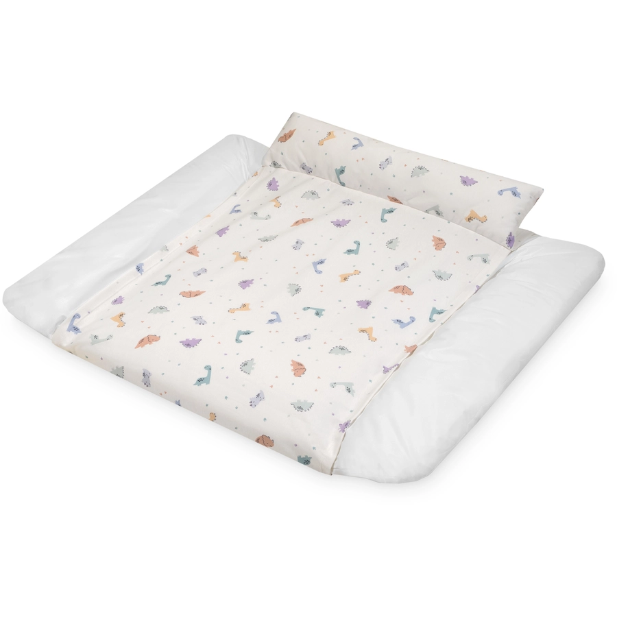 JULIUS ZÖLLNER Jersey Bezug Loop Comfy für Wickelauflagen Softy Little Dinos 85 x 75 cm