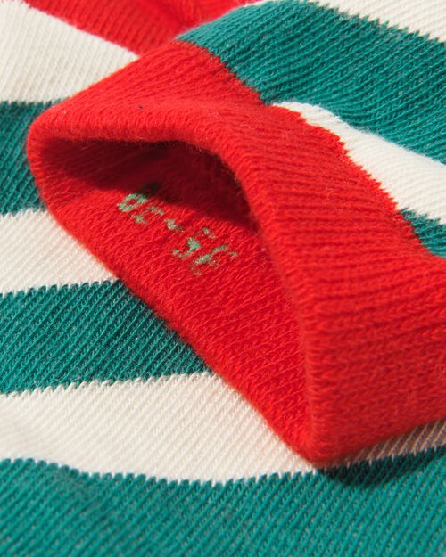 chaussettes rayures de Noël blanc cassé