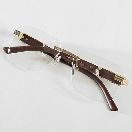 Lunettes Doré Marron