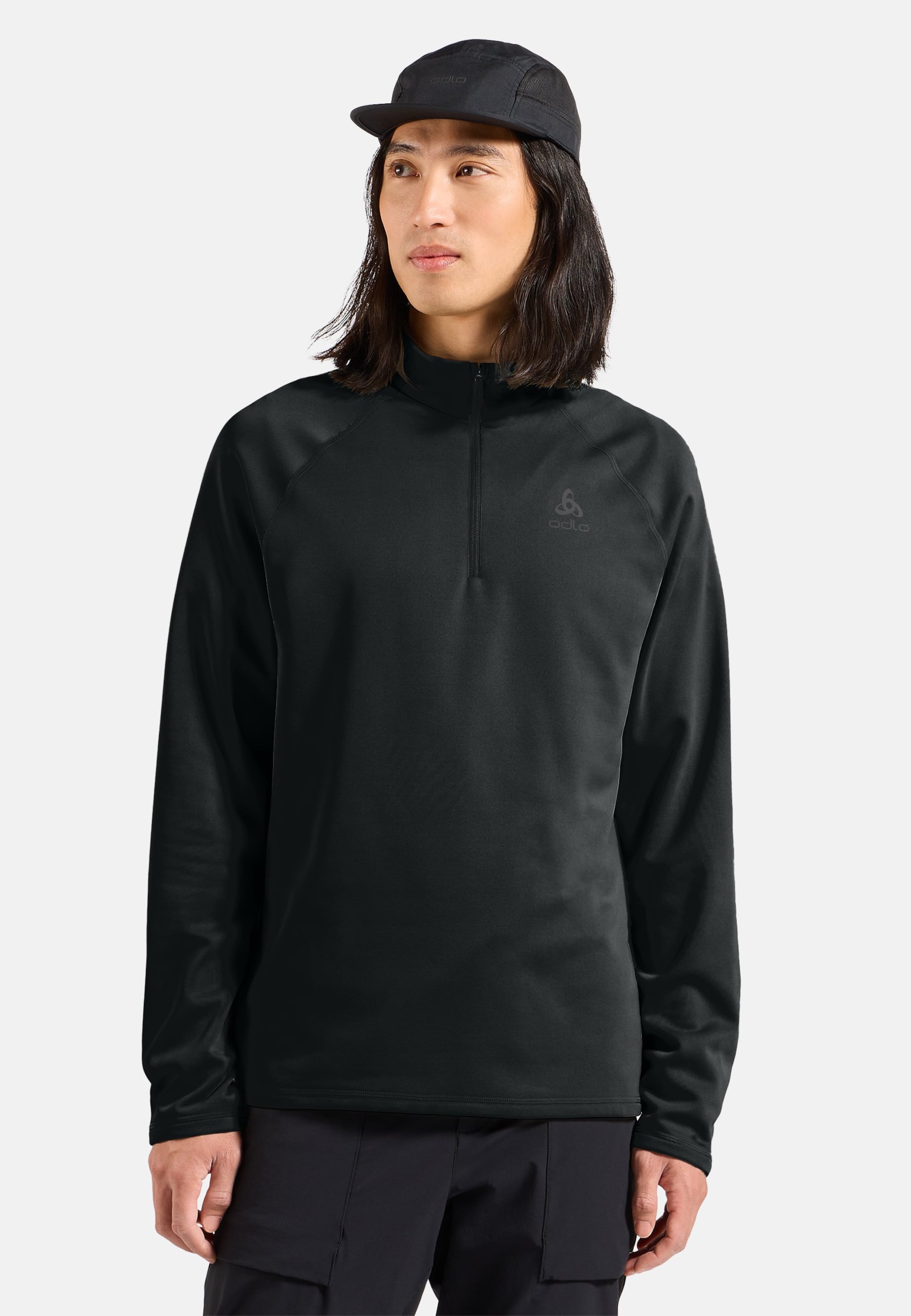 Besso Mid Layer mit Halbreissverschluss in black - black