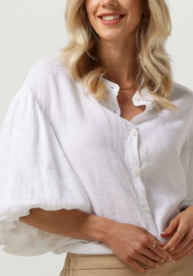 MR MOOD witte mr mood blouse mrs balon shirt