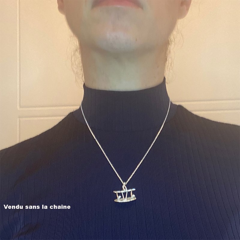 Pendentif 3 nageuses synchronisées - Argent massif