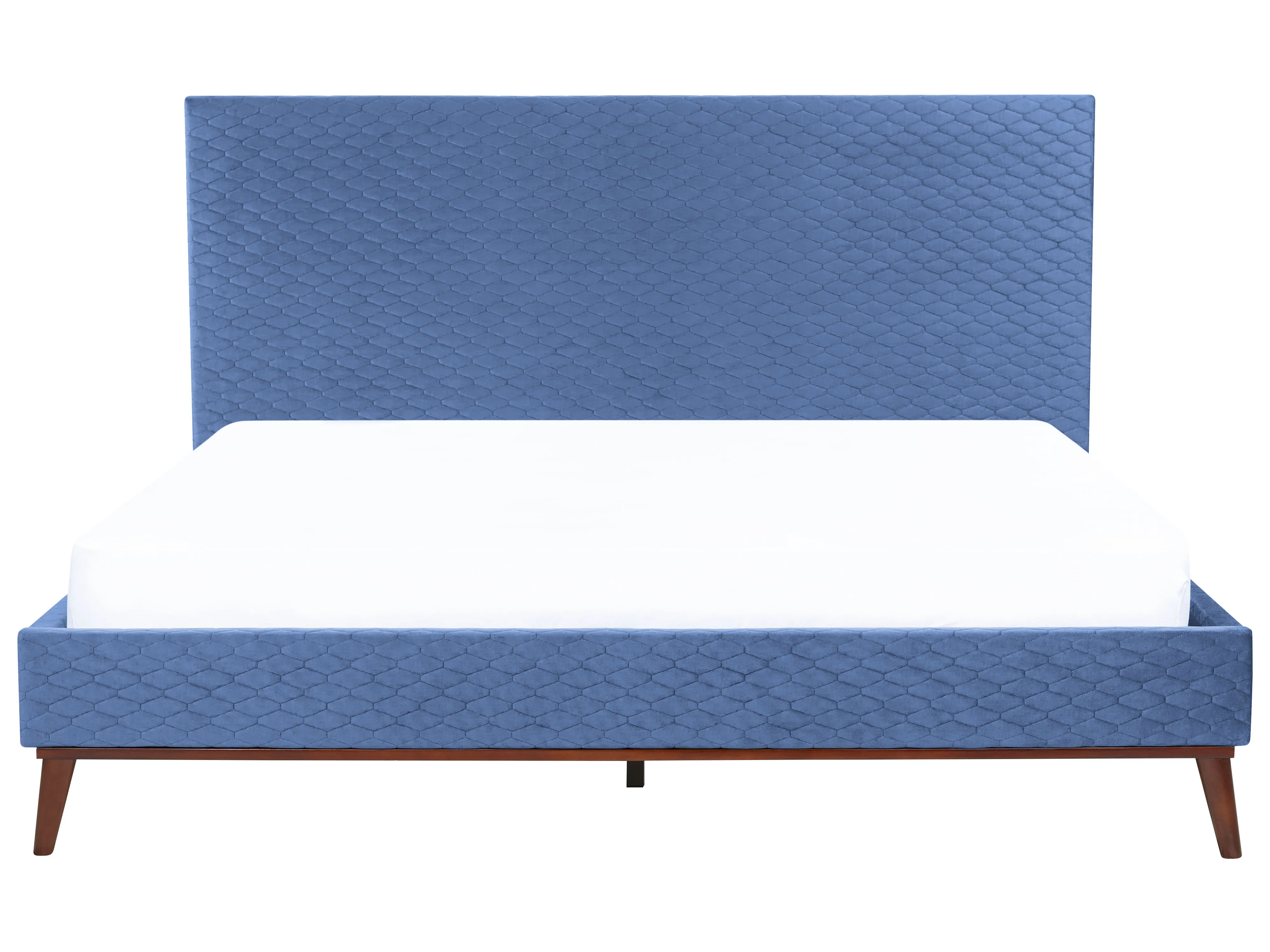 Bed Fluweel BAYONNE 180 x 200 cm Blauw