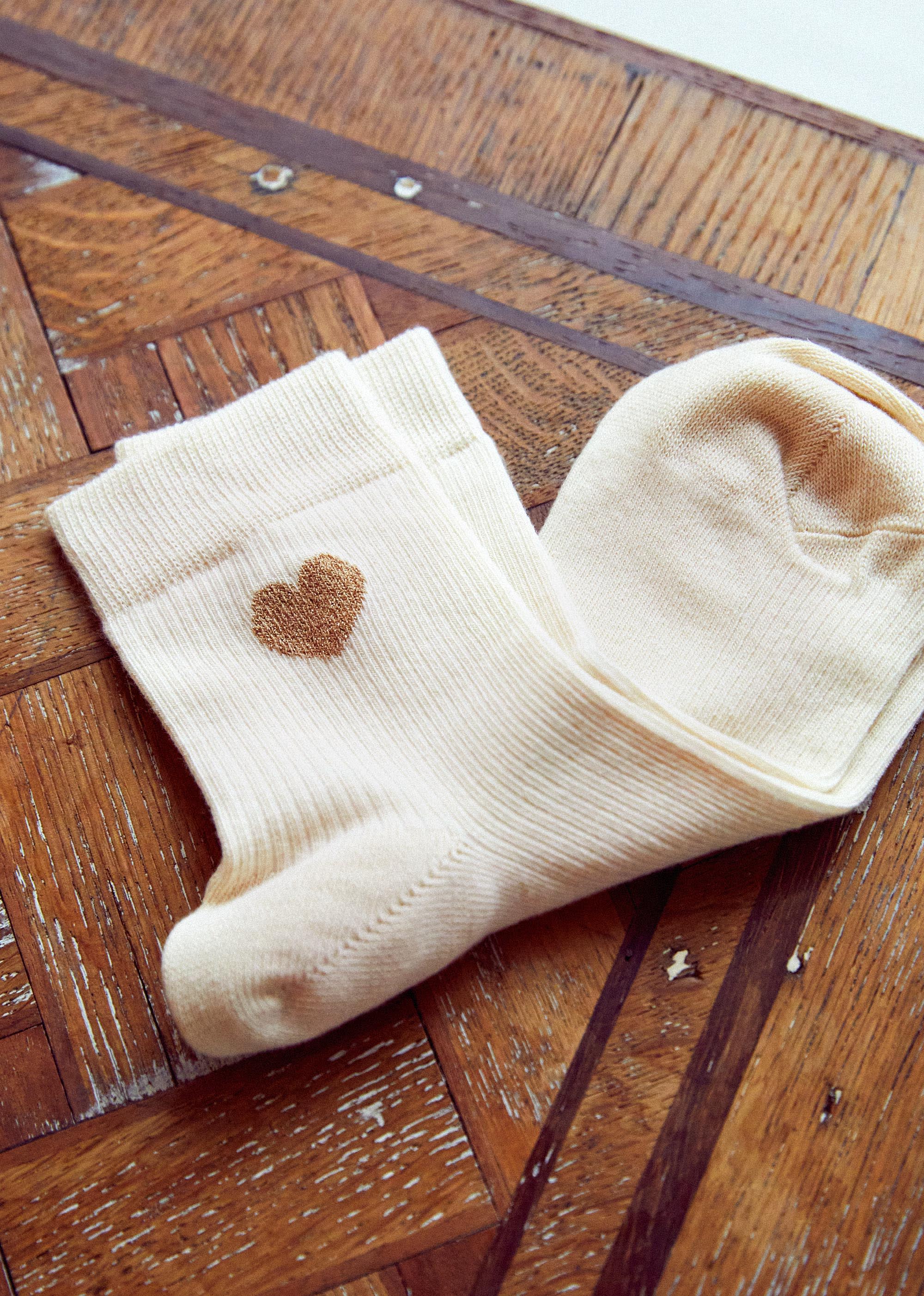 Chaussettes Coeur - Doré - SOULIERS/SOULIERS Mocassins 5906295