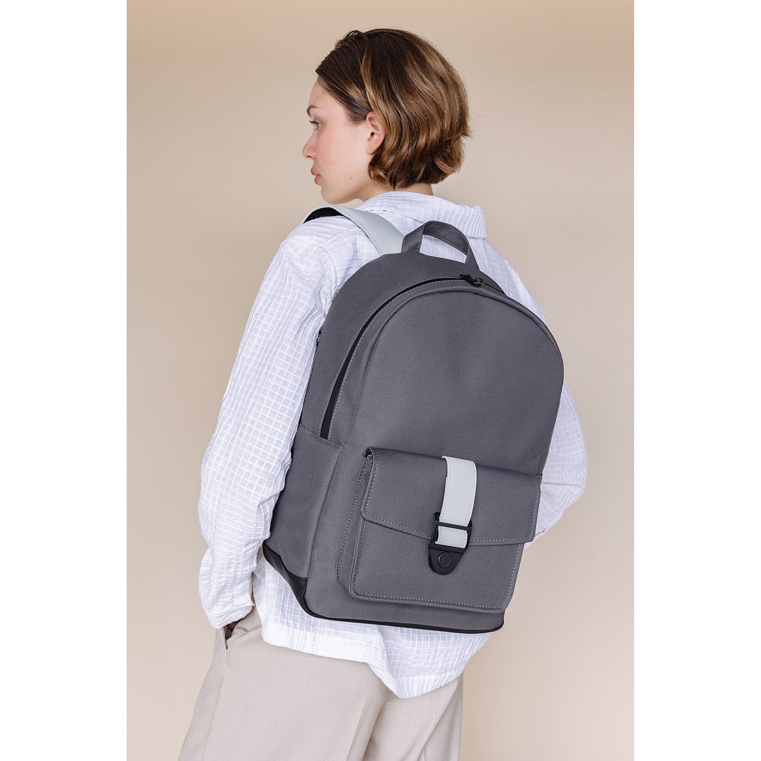 Bold Banana Zipp Top Backpack grey gravity