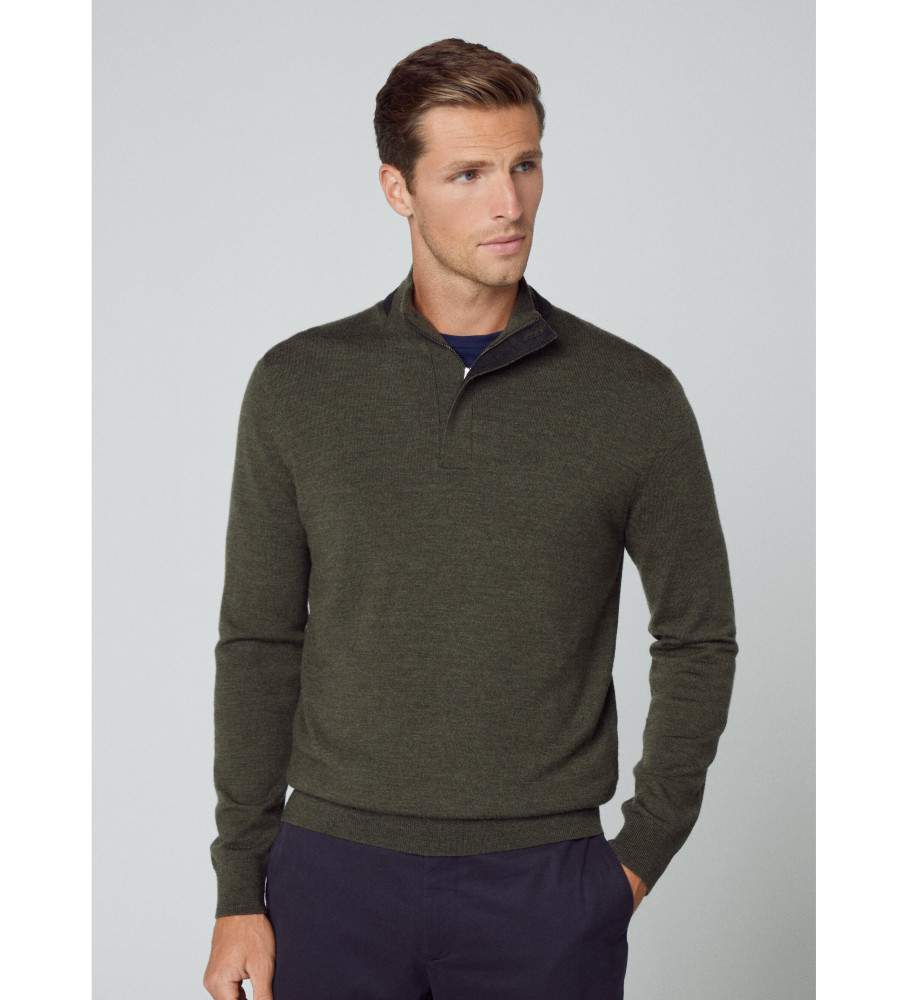 Hackett Jersey Verde Espinha de Peixe