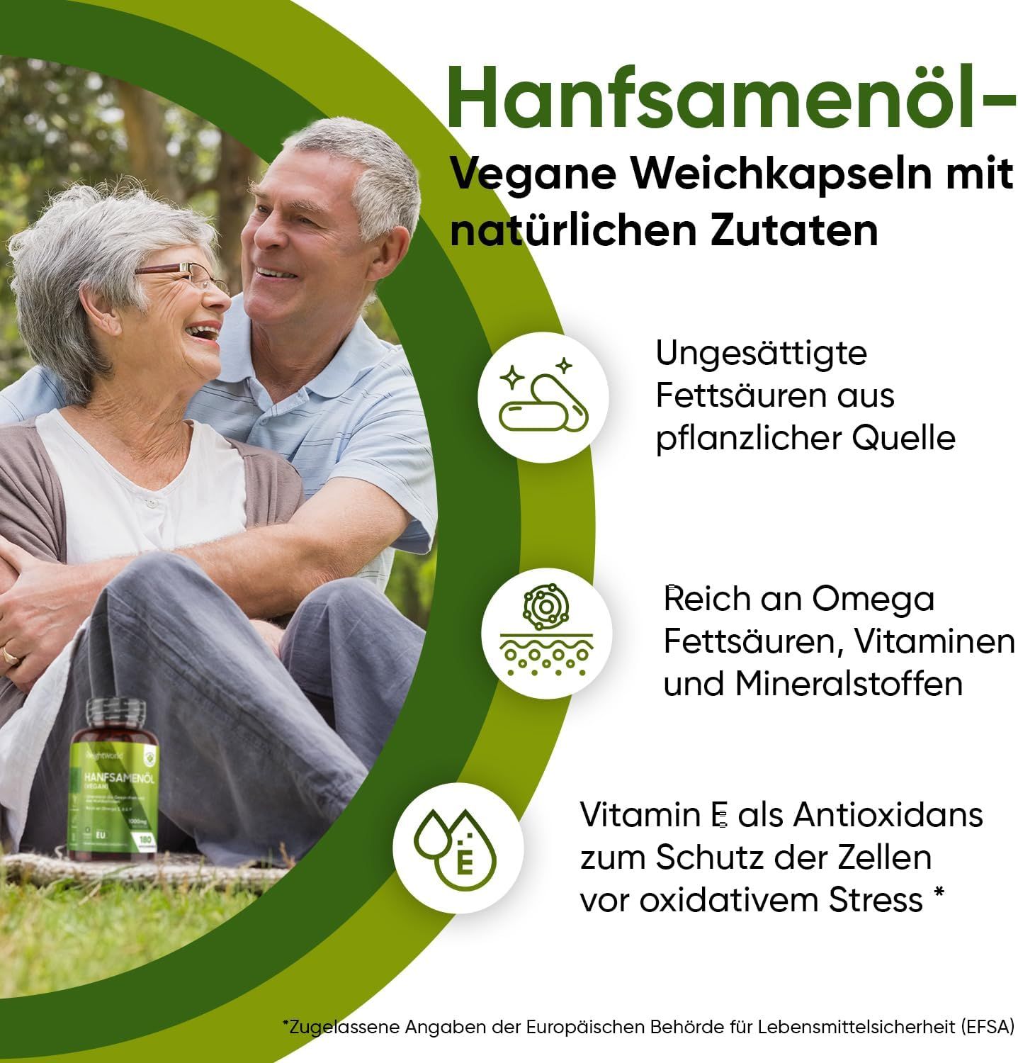 WeightWorld Hanfsamenöl Vegan Softgels