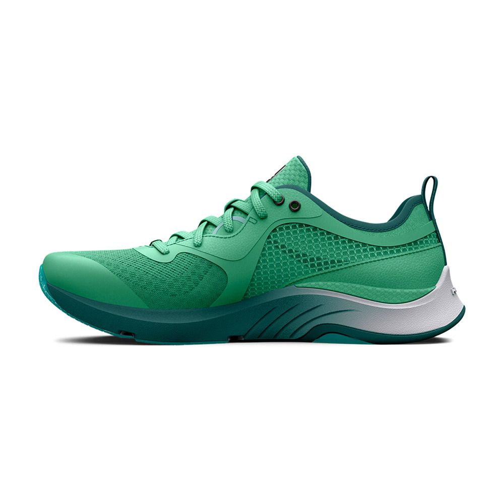 Under Armour UA HOVR OMNIA - Chaussures training Femme green breeze/coastal teal/metallic ash taupe