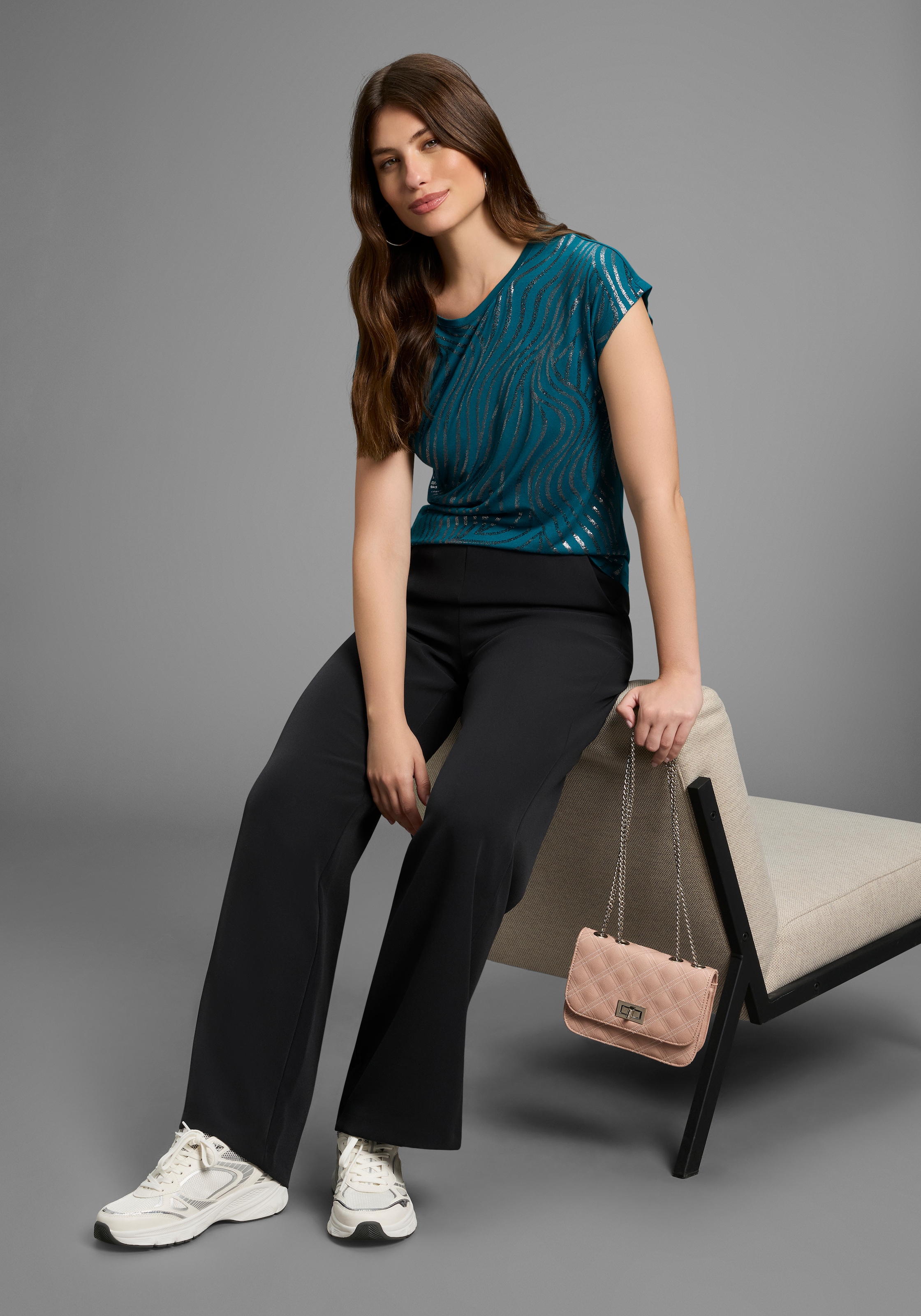 Laura Scott Schlupfhose  aus elastischer Ware mit Zierknöpfen am Bund