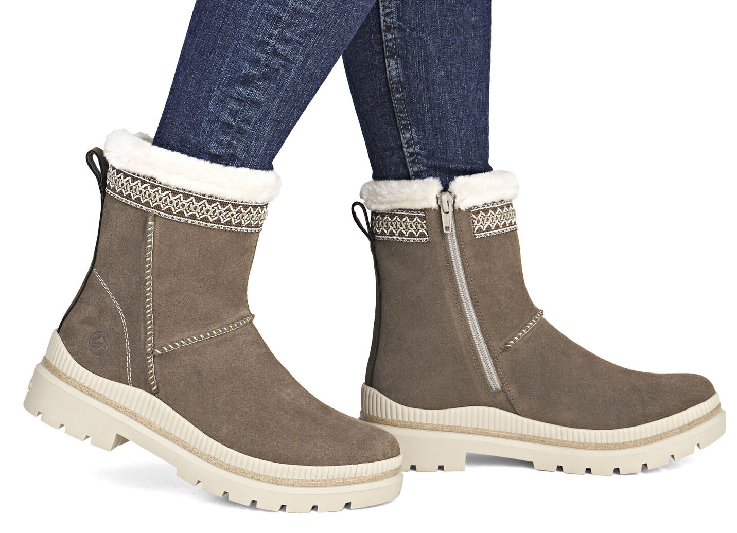 Remonte, gefütterte Damen-Stiefeletten, Winterschuhe, Weite G, mit Lammfell