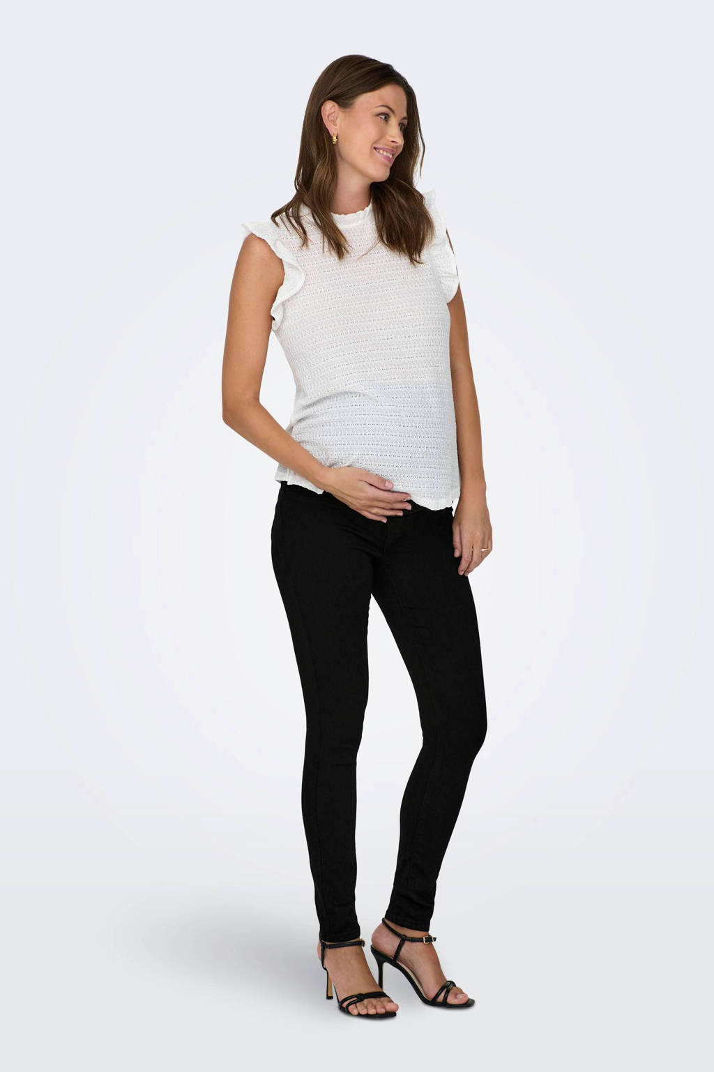 ONLY MATERNITY skinny zwangerschaps jegging OLMRAIN zwart