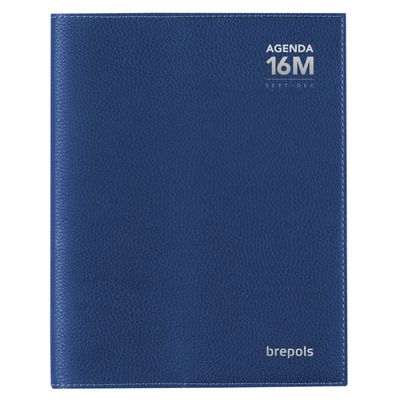 Agenda Calpe - 16 mois - 1 semaine par 2 pages - 21,9 x 15,9 cm - bleu - Brepols